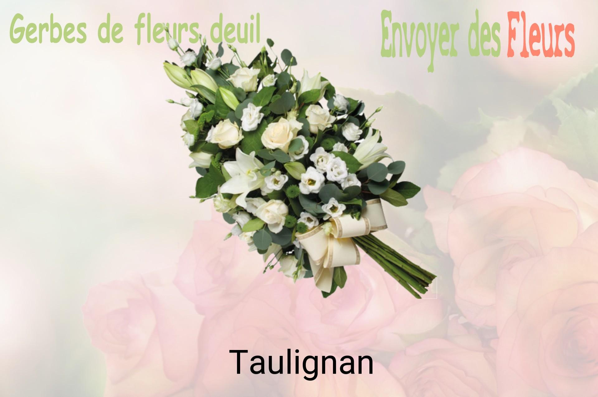 Gerbe de fleurs de deuil livrée à Taulignan